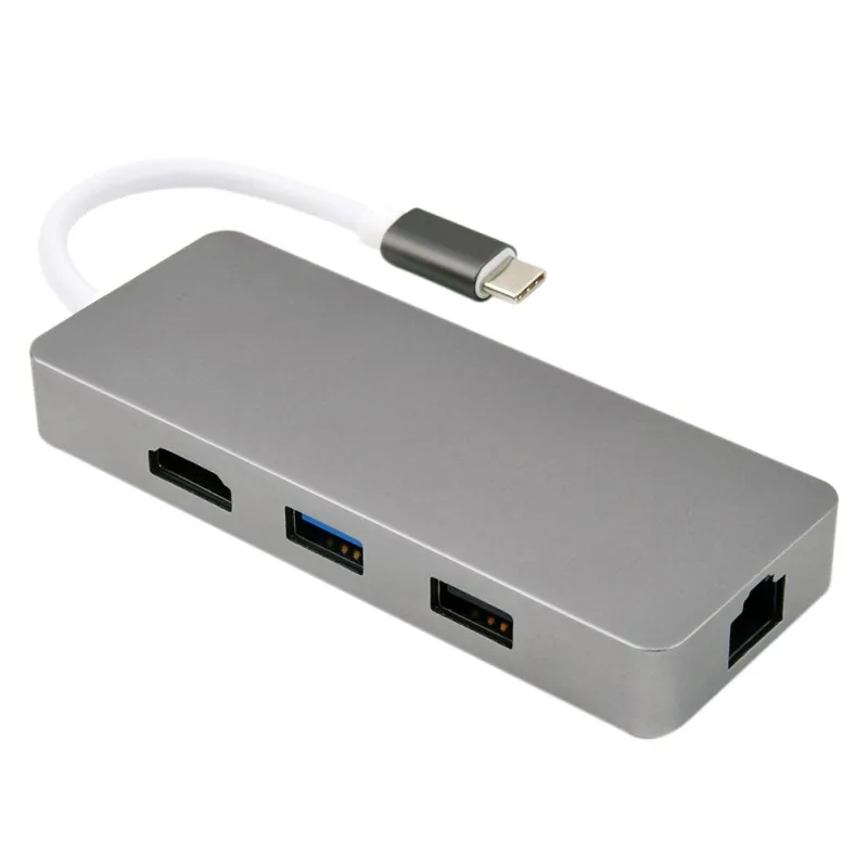 Супер качество расширенный USB C концентратор 7 в 1 док-станция мульти порт Тип C к HDMI VGA Ethernet адаптер Прямая поставка
