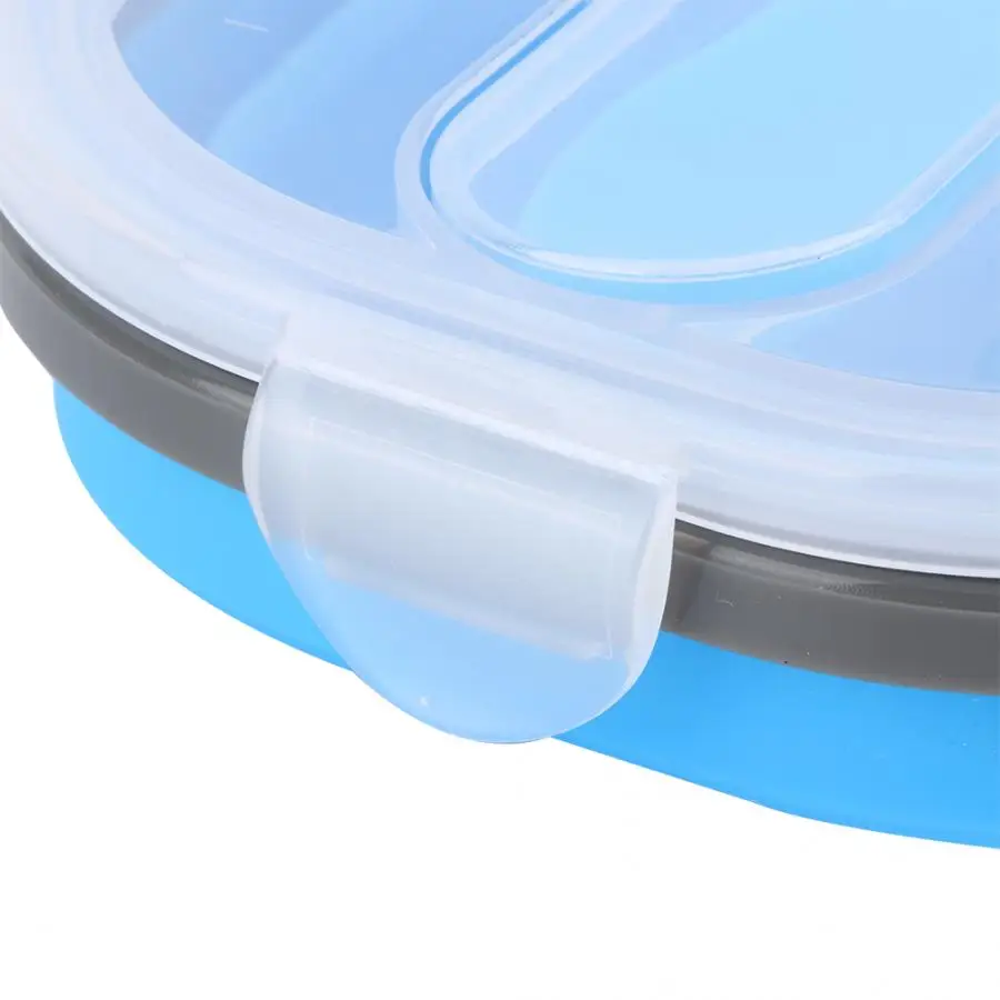 Герметичный Bento Box 800 мл Портативный Силиконовый складной Ланч-бокс Bento box контейнер для еды на открытом воздухе путешествия Пикник портативный