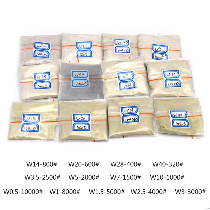 100 карат/20 г W0.5 до W40 Полировочный порошок Алмазный микрон порошок полировальные инструменты для драгоценных камней Нефритовая керамика Карбид 83XA
