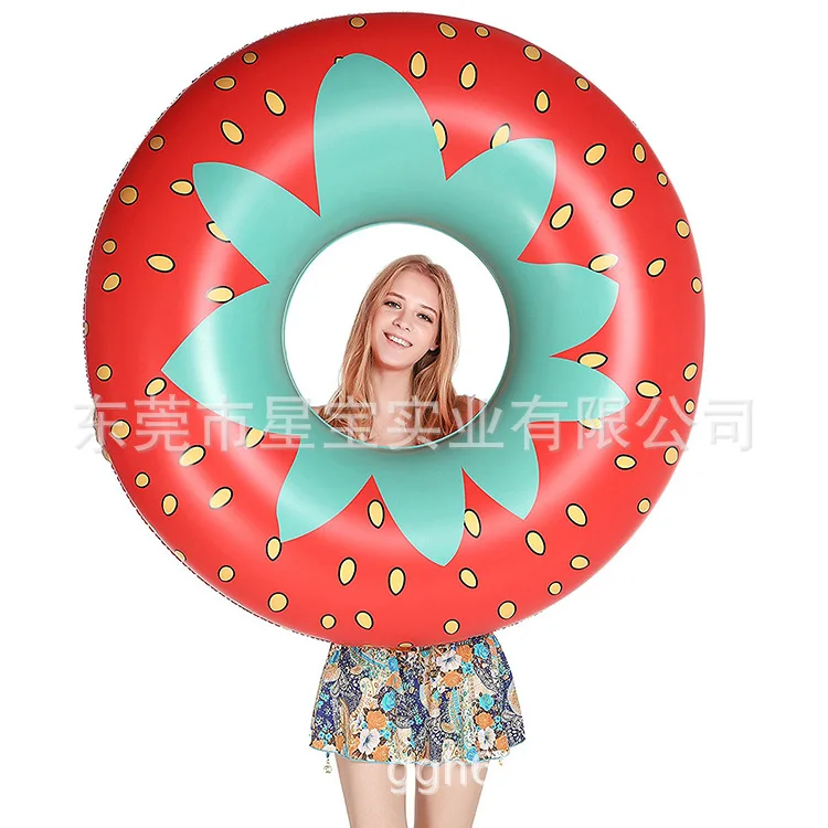 Customizable PVC Inflatable Water Sports Supplies Strawberry Swim Ring Floating Row Welcome to Plans to Sample Customizable
