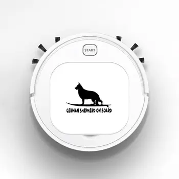 

Robot Vacuum Cleaner Intelligent Automatic Mopping Clean Robot for Hard Floor Carpet German Shepherd On Board Funny Dog