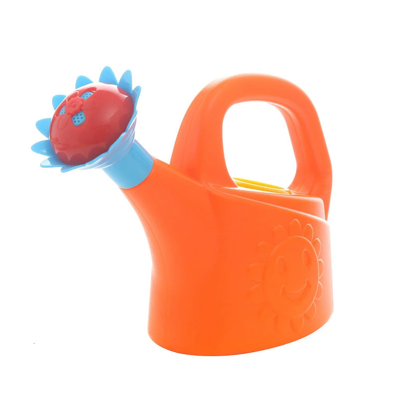 Детская Пластмассовая Лейка для цветов/для детей маленький чайник для петуха милый/пластик/Бонсай Лейка ребенок как игровой песок инструмент - Цвет: orange