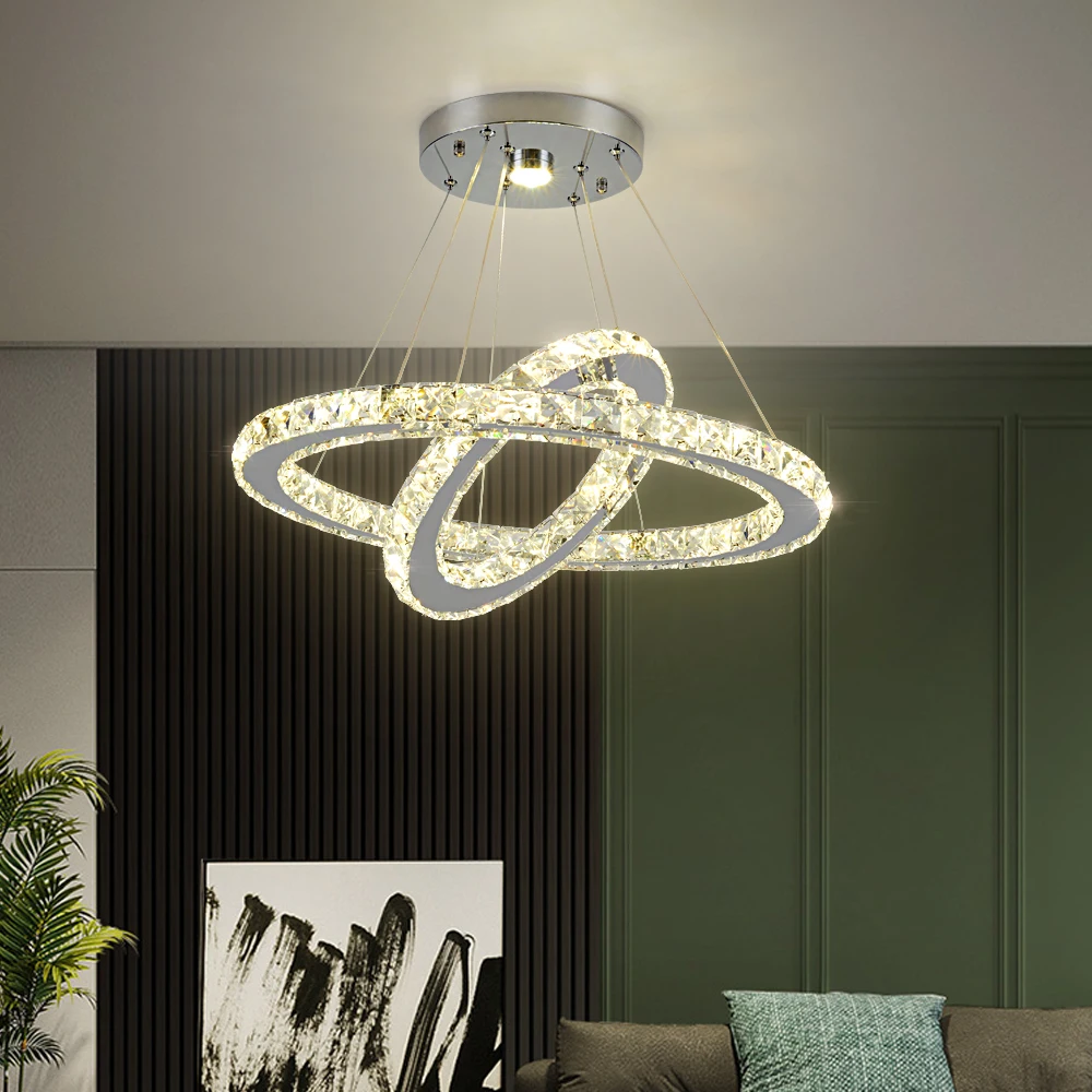 Modern Chandeliers - Modern Crystal 3 Rings Chandeliers