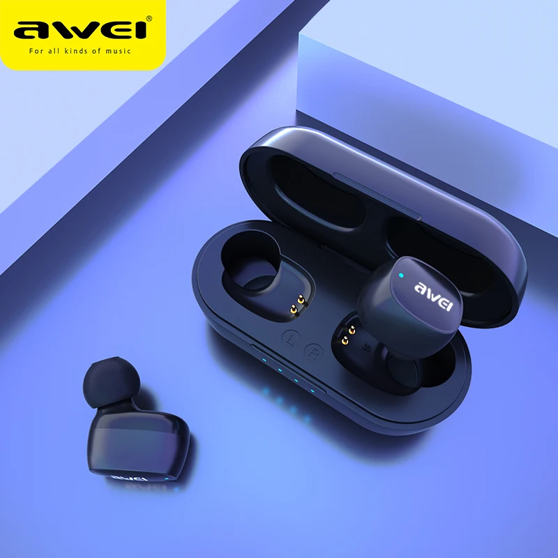 Newset AWEI T13 TWS беспроводные Bluetooth наушники, спортивные наушники, гарнитура с микрофоном, HD стерео для Xiaomi