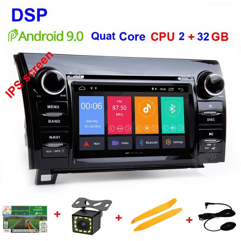 2G RAM 32G ROM DSP 2 din 7 ''dvd-плеер для Toyota Tundra 2007 2008 2009 2010 2011 2012 2013/секвойи Тойота(2008-) RDS AM/FM 3g SWC IPOD CAM - Цвет: 2G RAM 32G ROM DSP