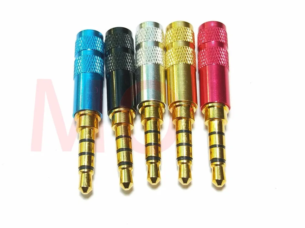 100pcs mini 3 5mm 4 Pole Male Repair Headphone Jack Plug Metal Audio Soldering Selling