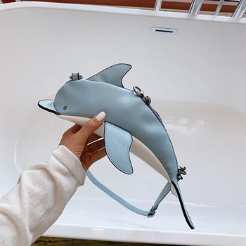 

Fun Cute Leather Dolphin Design Women Fashion Purses and Handbags Crossbody Bag Girls Shoulder Bag Casual Clutc Bag 2020 Bolsas
