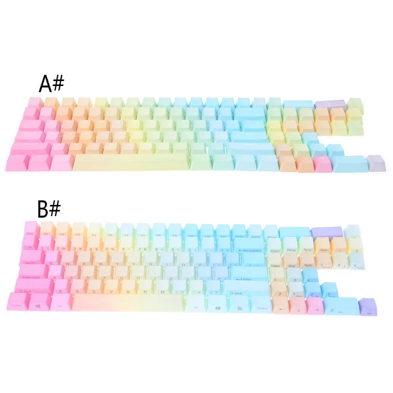 Радуга Keycap Просвечивающая подсветка Keycap ANSI раскладка клавиатуры ключ OEM Caps D08B