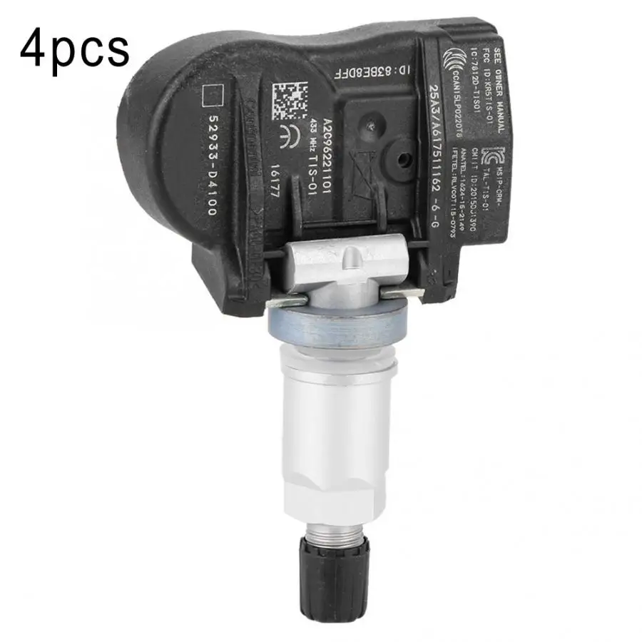 4 шт. TPMS датчик давления в шинах 52933-D4100 для KIA Optima Sportage для hyundai Santa Fe Ioniq Accent Elantra Genesis G90