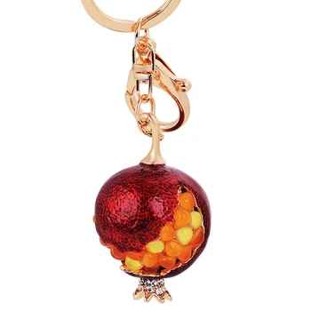 

2020 New Style Alloy Pomegranate Opal Keychain Pop Lady Creative Key Pendant Jewelry Keychain