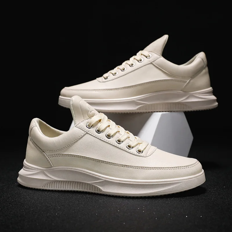 Мужская Белая обувь; удобная обувь на шнуровке; tenis masculino; высокое качество; zapatillas hombre deportiva; мужская повседневная обувь - Цвет: 1