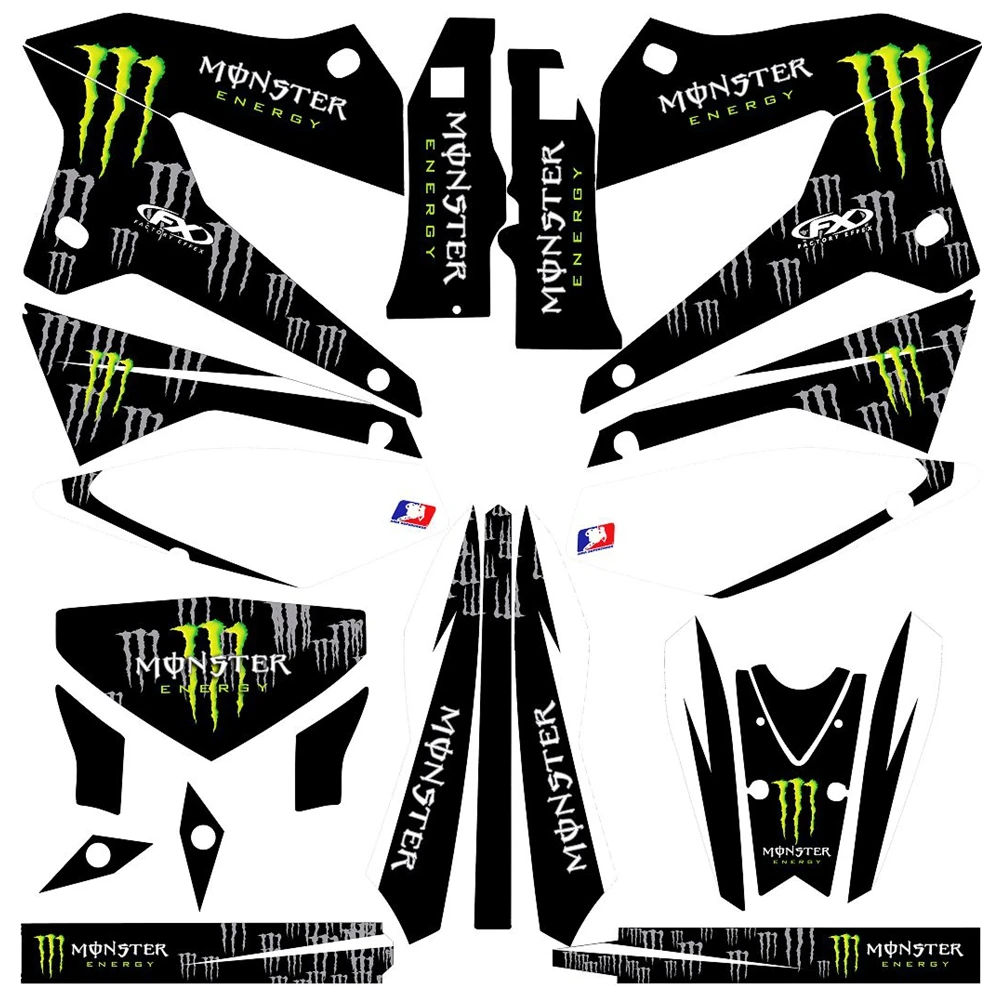 

Ghost Claw Full Graphics Decals Stickers Custom Number Name 3M Bright Stickers For Kawasaki D-TRACKER 2008-2013