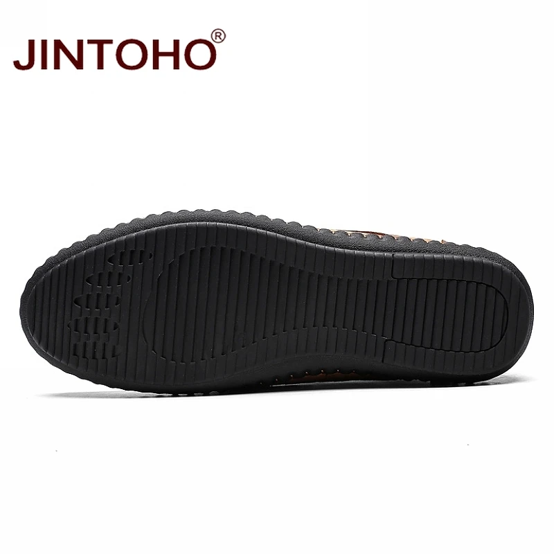 JINTOHO/Модная брендовая мужская обувь; Мужская обувь из натуральной кожи; повседневная мужская обувь; мужская кожаная обувь; мужские лоферы без застежки