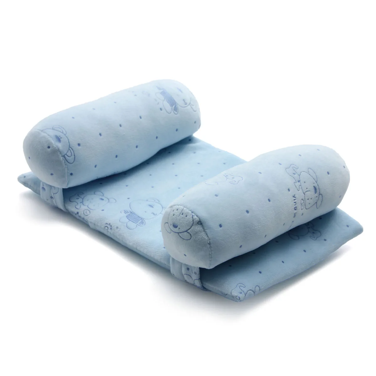 Blue 2 Детская мультяшная кроватка для новорожденных, подушка для детей, плоская голова, предотвращающая сон, подушка, подушка для позиционера, формирующая подушка, детские постельные принадлежности - Цвет: Blue 2