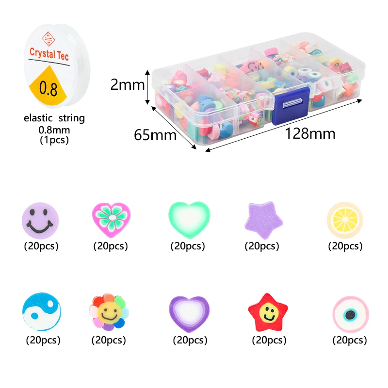 100-910pcs/Box Animal Cake Fruit Flat Polymer Beads Kit Loose Spacer Beads For Jewelry Making Kits Handmade Bracelet Accessories 100-910pcs/Box Animal Cake Fruit Flat Polymer Beads Kit Loose Spacer Beads For Jewelry Making Kits Handmade Bracelet Accessories