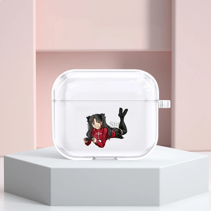 Защитный чехол для наушников Tohsaka Rin Sexy Anime из ТПУ Apple Airpods 3 Pro 2/1 | Электроника
