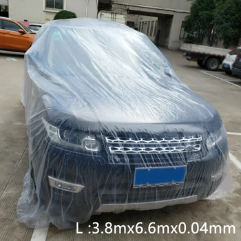 

Anti UV Transparent Car Cover Disposable Use Seamless Sun Shade Dustproof Waterproof Rainproof Exterior Protection Lightweight