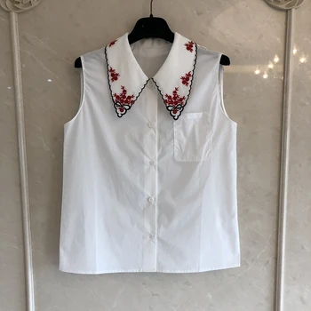 

White Women Tops And Blouses Summer Sleeveless Shirt Blusas Woman 2020 Fashion Ladies Tops Harajuku Heart Print Tops