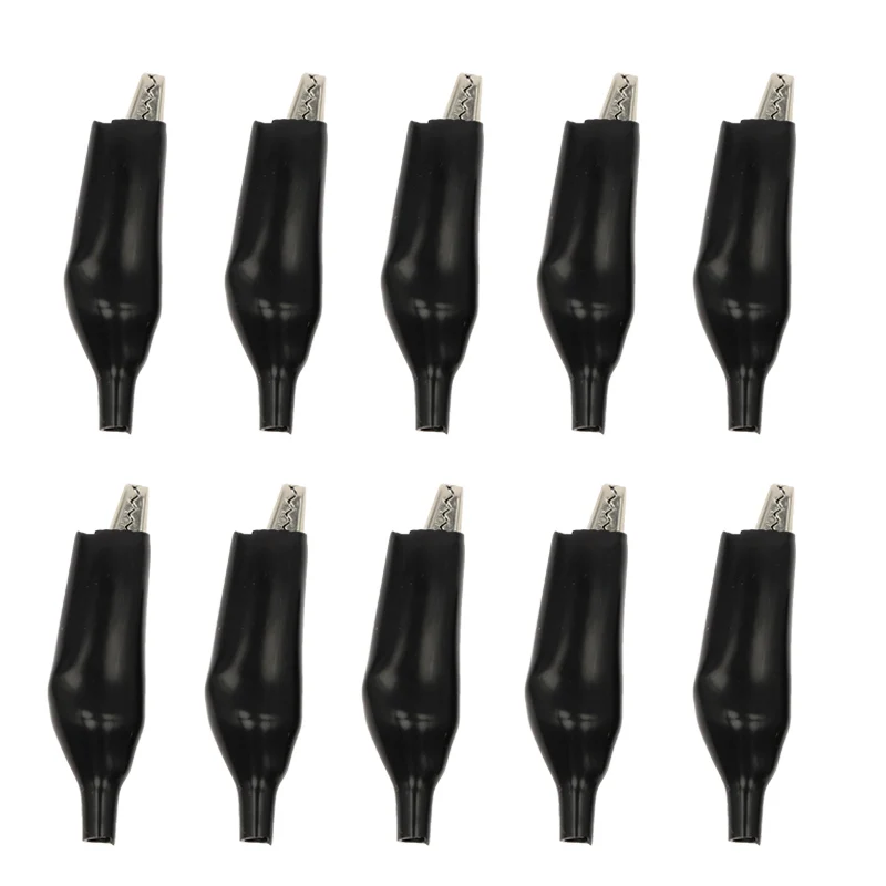 28MM/35MM/45MM metal alligator clips for testing probes and meters 6 colors with plastic protective cover 10pcs alligator clips,test clip,test hooks clips