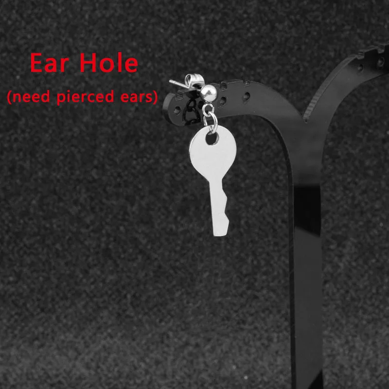 Stud Earring KPOP, корейские серьги-гвоздики из нержавеющей стали в стиле панк для мальчиков, длинный брелок, конусный Шило, клипса для ушей, унисекс, ювелирные изделия для парней в стиле рок, хип-хоп - Окраска металла: Stud Earring