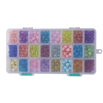 

720Pcs Assorted 24 Colors Glass Beads Loose Beads Rondelle For