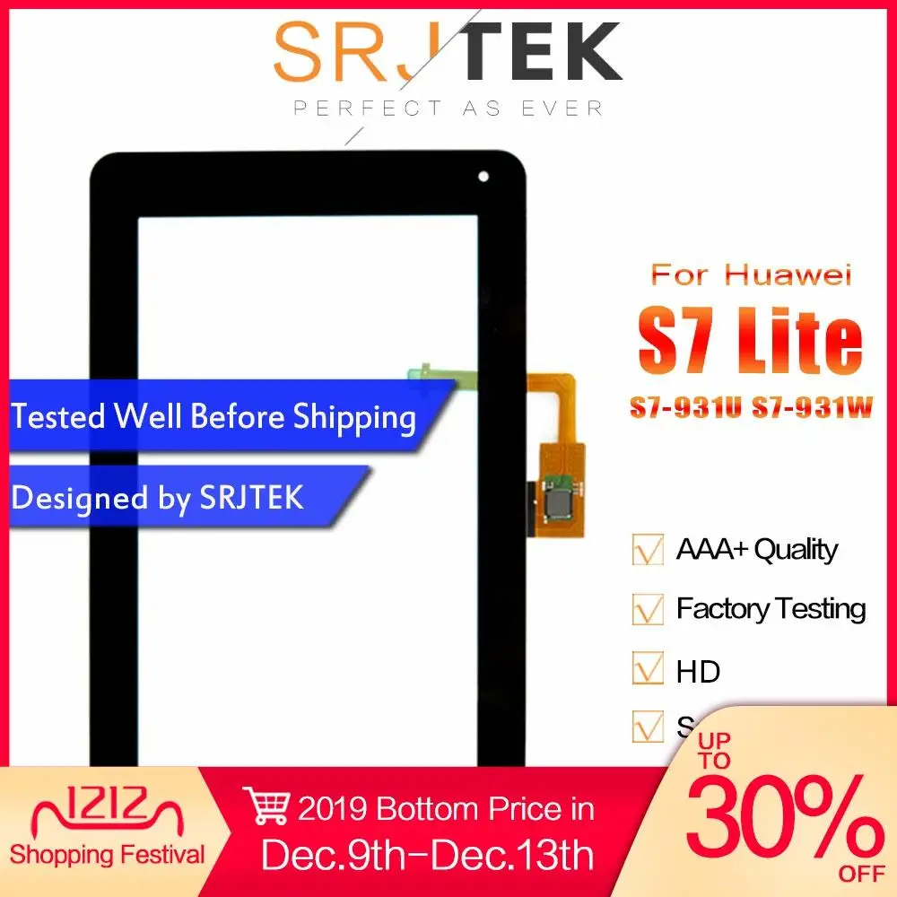 7 дюймов для huawei Mediapad S7 Lite s7-931U S7-931W сенсорный экран с дигитайзером, черный Высокое качество