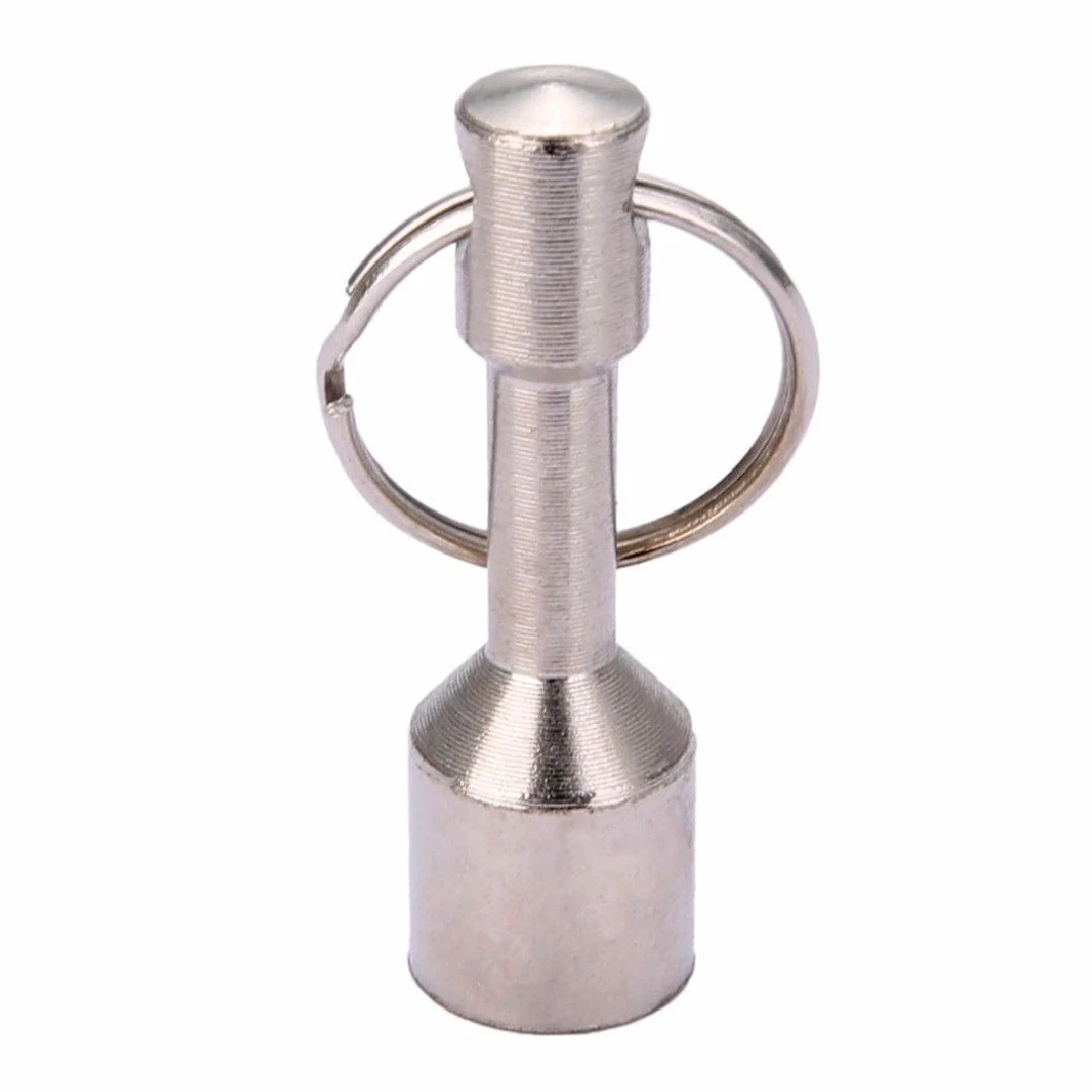 Silver Color Test Super Strong Metal Magnet Check Keychain Split Ring Pocket Keyring Hanging Holder Portable Outdoor Tool key chain clip,keychain tool,key ring