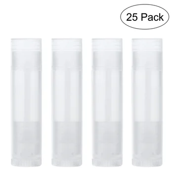 

25pcs Lip Balm Tubes Durable Premium Portable Practical Empty Tube Lip Container Lipstick Tube