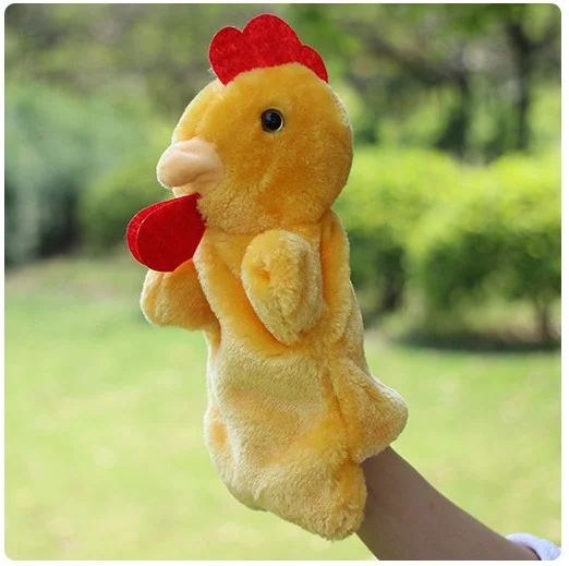 Hand Puppet Моделирование животных Медведь Панда Свинья собака ручной кукольный плюшевый ручной Мопс ручной поп куклы Обучающие Развивающие игрушки марионеты - Цвет: Hand Puppet