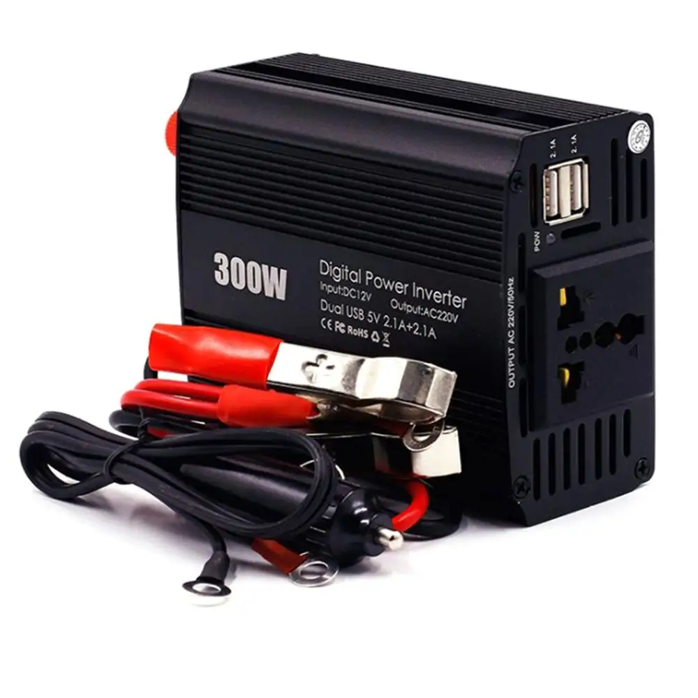 300 Вт Dc12V к ac220в/110 в автомобильный преобразователь мощности автомобильный домашний инвертор