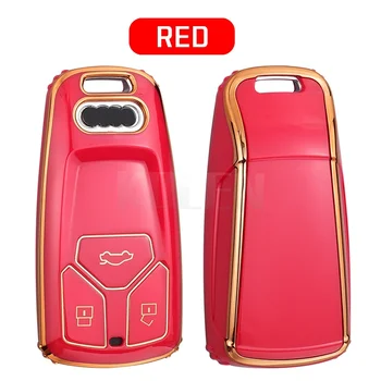 Custodia/cover per Chiave/telecomando TPU per Audi A4 B9 A5 A6 8S 8W Q5 Q7 4M S4 S5 S7 TT TTS TFSI RS Protector accessori - Nuovo TPU Car Remote Key Case Cover Shell Fob per Audi A4 B9 A5 A6