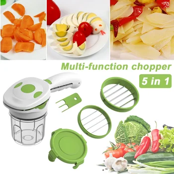 

Vegetable Cutter Food Grade Plastics Pitaya Creative Fruit Slicer Carrot Cheese Grater 5 in 1 Kitchen Accessories Multifunction
