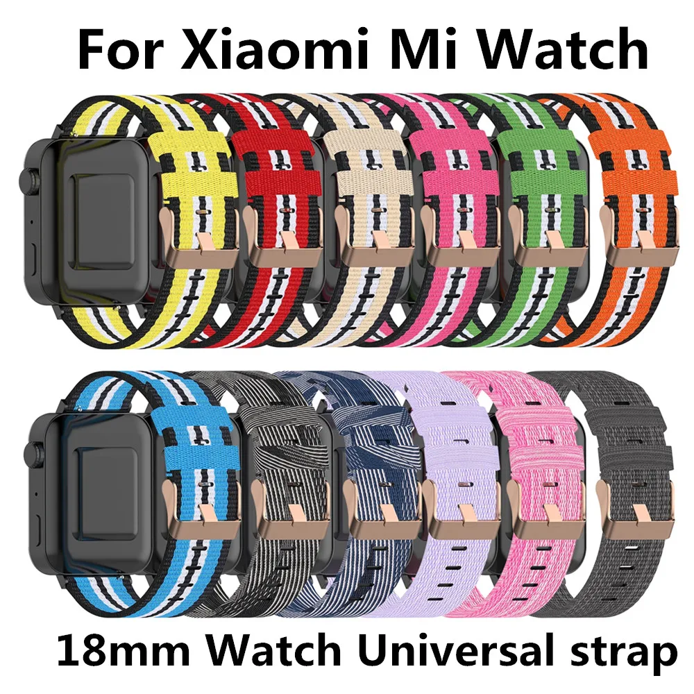 Браслет для умных часов Xiaomi Mi Watch нейлоновый спортивный сменный ремешок из денима
