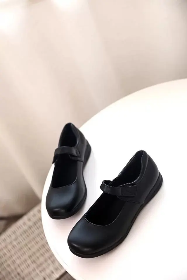 Shoes Prop! Kasugano Sora/Rem Cosplay Universal Black Uniform Shoes For Female Japanese Students Or Role Play Accessories