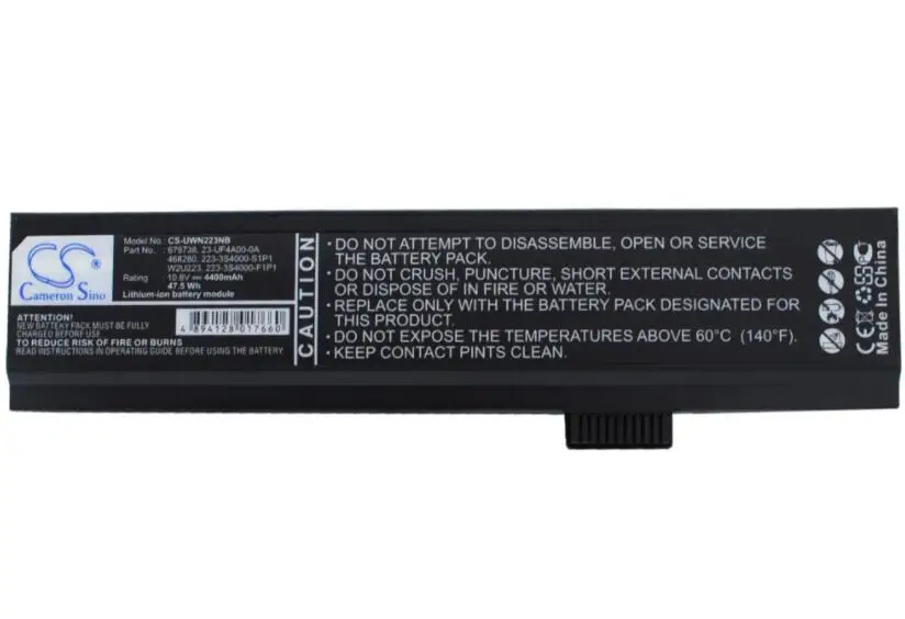Cameron sino 4400 мА/ч, батарея для ACMA Elite N223II 223-3S4000-F1P1 223-3S4000-S1P1 23-UF4A00-0A 468280 679738 W2U223