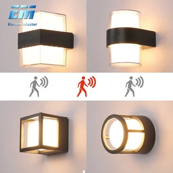 

Wall lamp Outdoor Waterproof LED Wall light Radar Motion Sensor AC90-260V Aluminum Courtyard Garden Porch Corridor Light ZBW0006