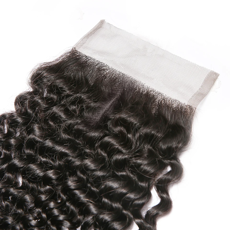 [HJ Weave beauty] пучки волос OneCut с закрытием P бразильские пучки волос плетение курчавые вьющиеся девственные человеческие волосы для наращивания