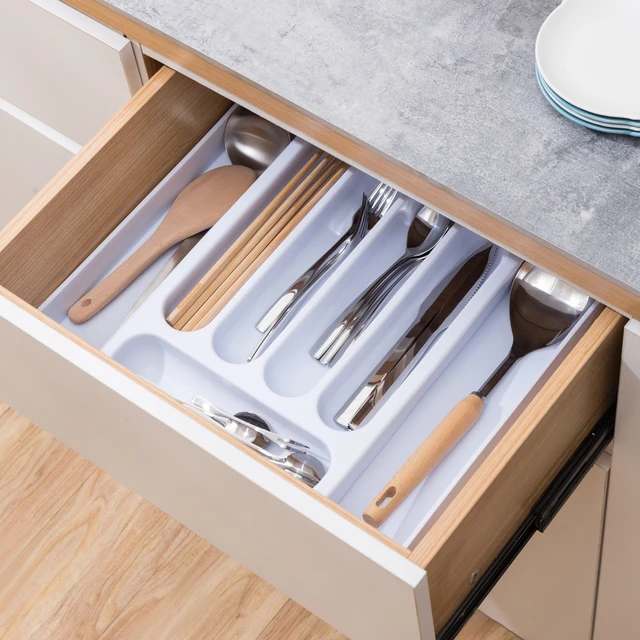 Cutlery Separation Organizer Rack  Cutlery Storage Rack Organizer -  Kitchen Drawer - Aliexpress