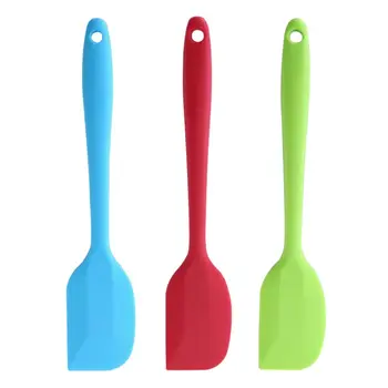 

8 inch Silicone Spatula - 1 Small Heat Resistant Non-Stick Cooking Utensils (Multicolor) Reusable Baking Accessories Tools