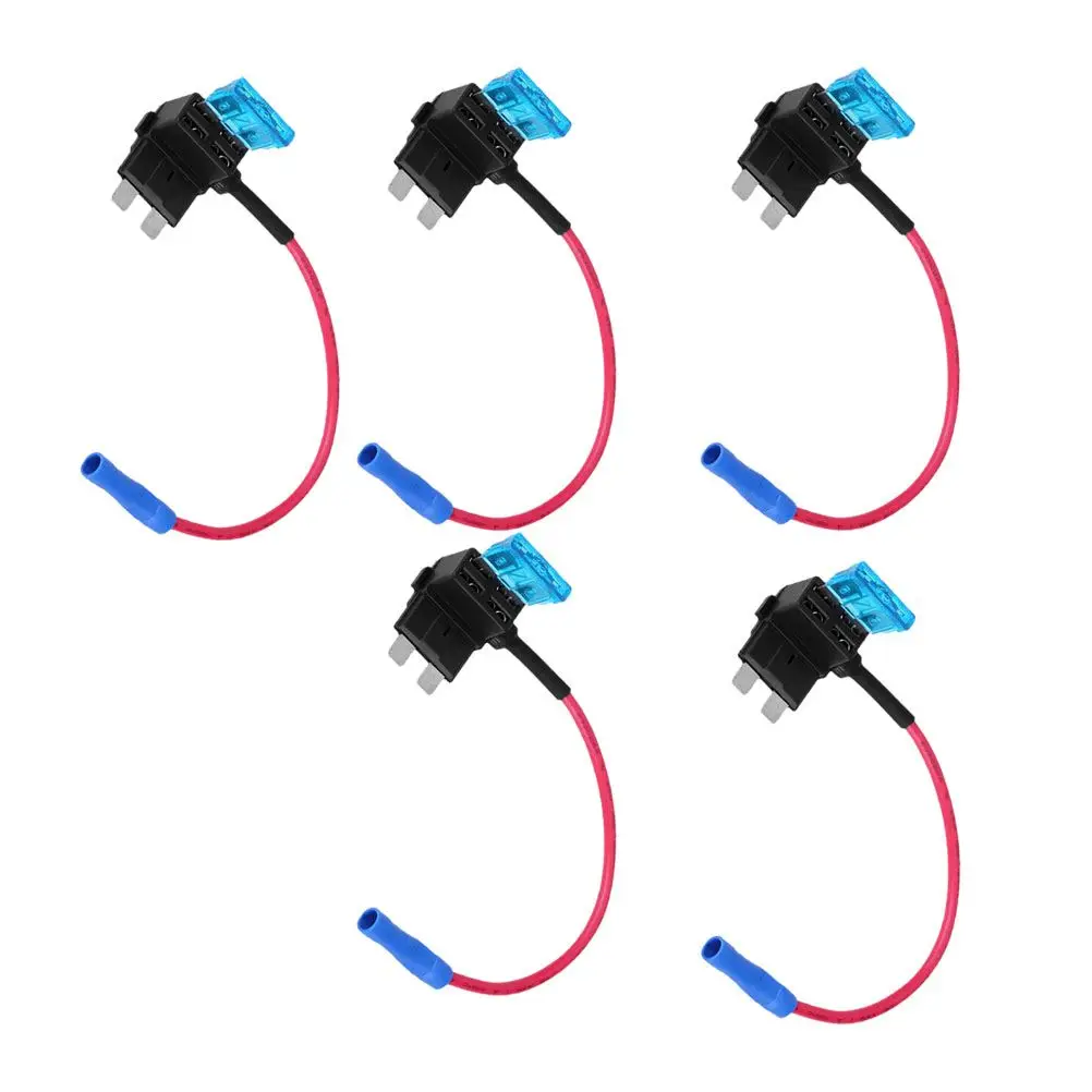 5PCS 12V Automotri Add Circuit Fuse Connector Standard Blade Fuse