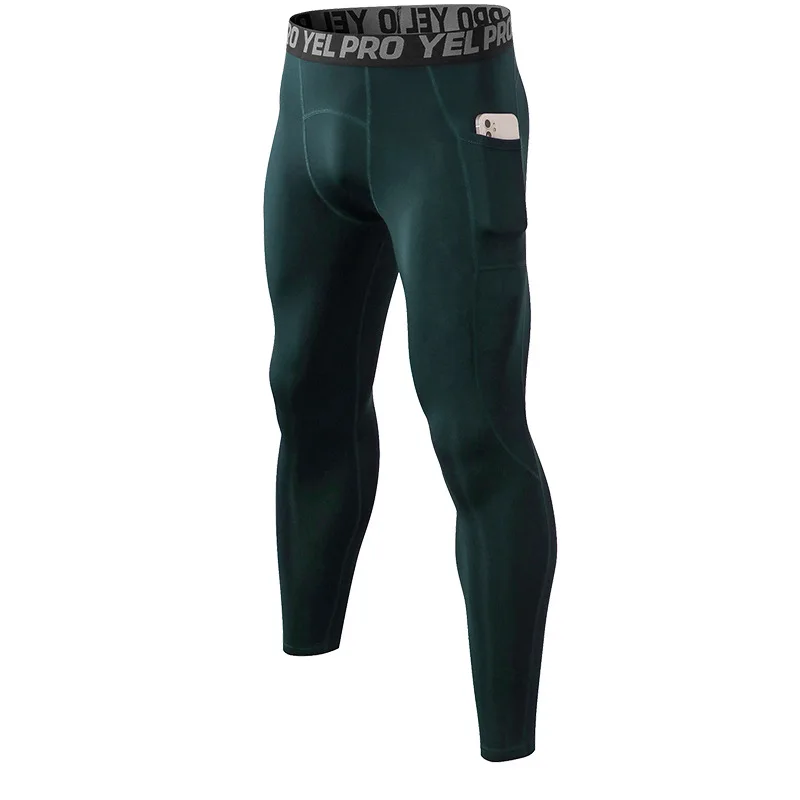 Men's autumn and winter new fitness pants with velvet leggings