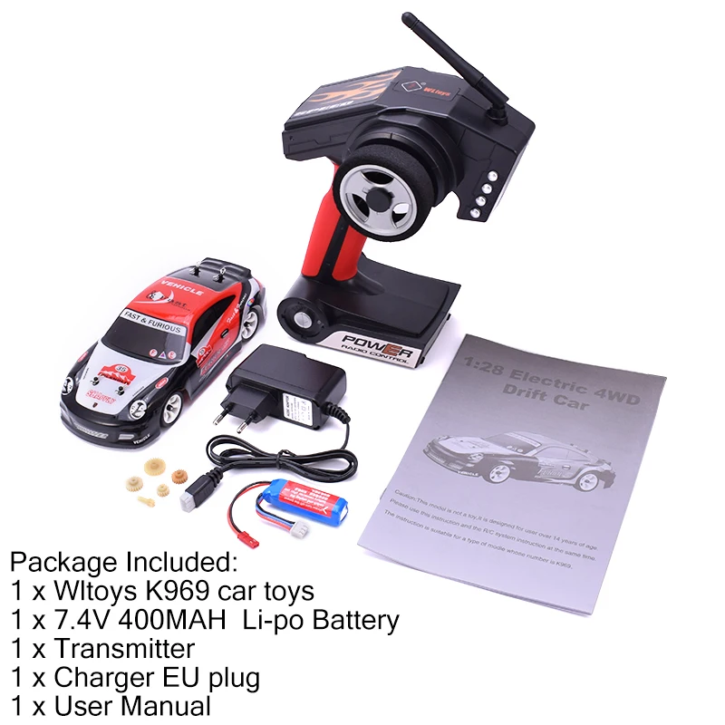 Wltoys 4WD K969 RC автомобиль 1:28 четырехколесный привод бездорожье 2,4G пульт дистанционного управления сплав шасси 30 км высокоскоростные детские игрушки