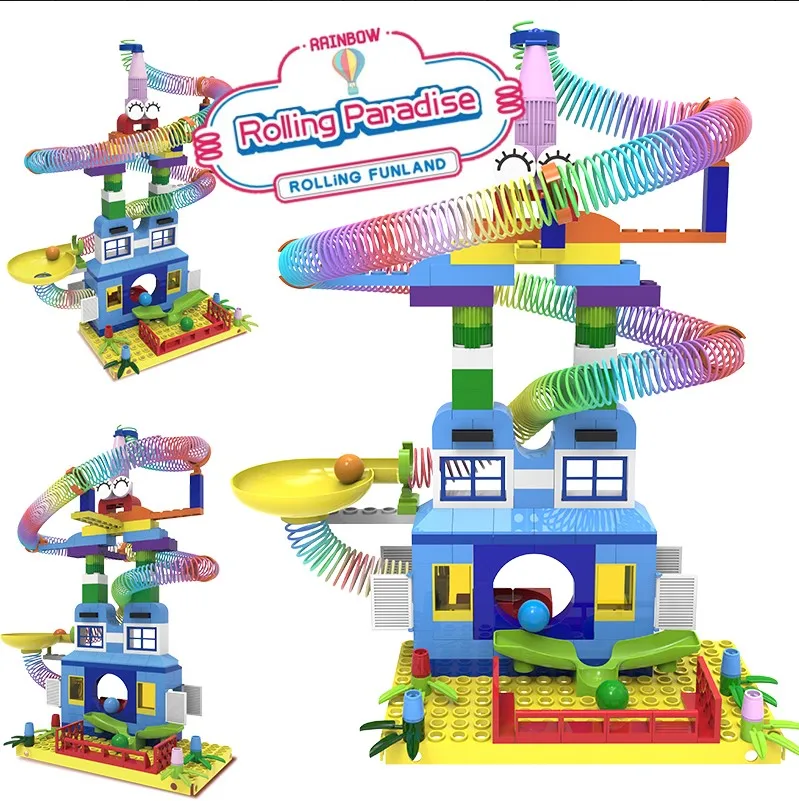 

Marble Race Run Building Blocks Toys Colorful Blocks Constructor Bricks Free Base Plate Creator Kids Friends Toys for Children