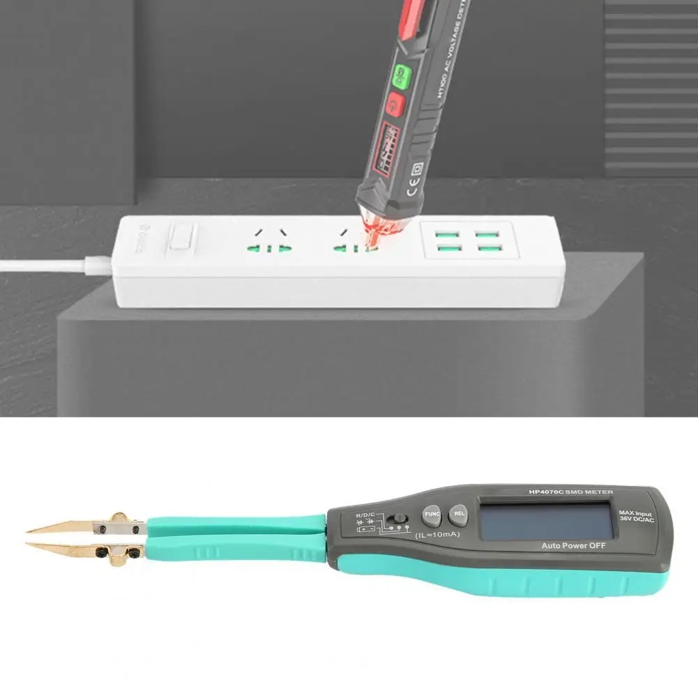 

HP-4070C LCD Tweezers Smart SMD Capacitance Resistance Diode Zener Tester W7W2