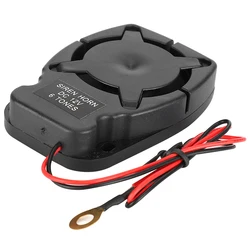 DC12V Car Vehicle Anti-Theft Alarm Speaker Horn 6 Sound 110db Security System Accessories Burglar Alarm Black