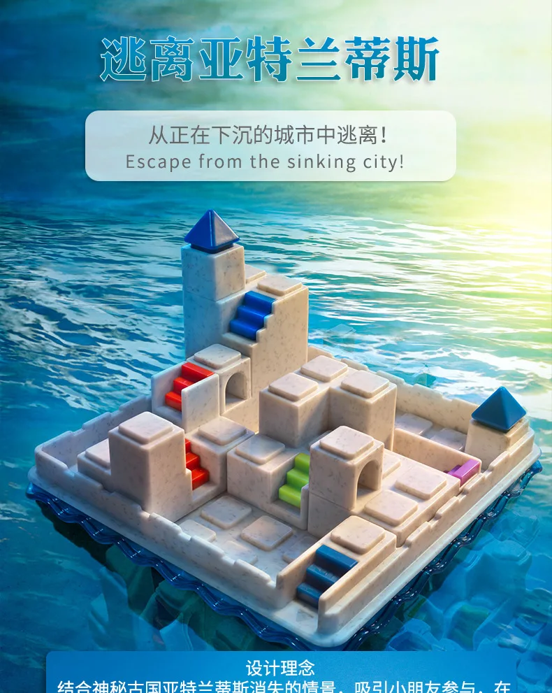 Бельгийская умная игра, спасение от Atlantis, обучающая игрушка, детская настольная игра, планировка, емкость 8 лет