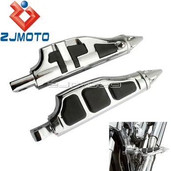 

Chrome Motorcycle Stiletto Foot Pegs For Harley Sposter Dyna Softail Touring Custom Male Mount Foot Peg Pedal Footrests