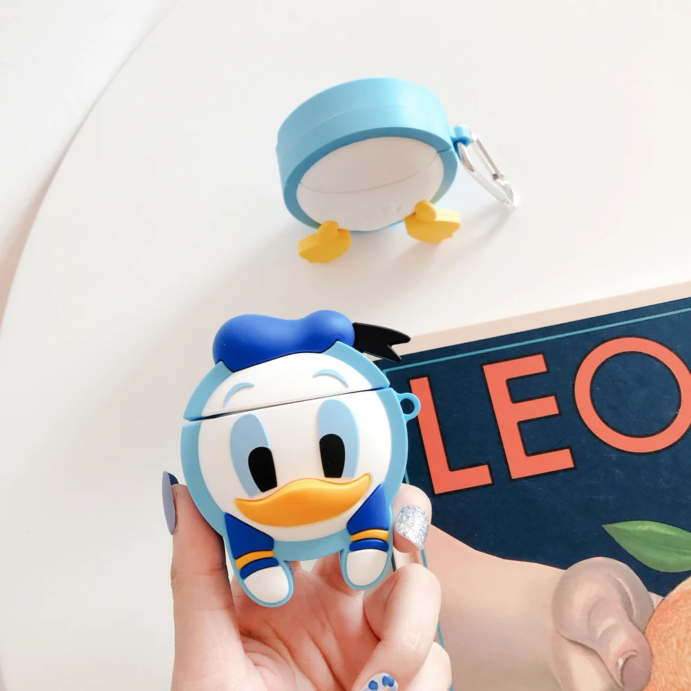 3D милая мультяшная игрушка для собаки аксессуары для наушников Чехлы для Apple Airpods 1/2 силиконовый защитный чехол для наушников с крюком
