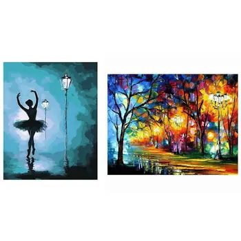 

2 Set Full Drill Diamond Painting Landscape Painting Cross Stitch Diamond Embroidery Diamond Full Embroidery Landscape