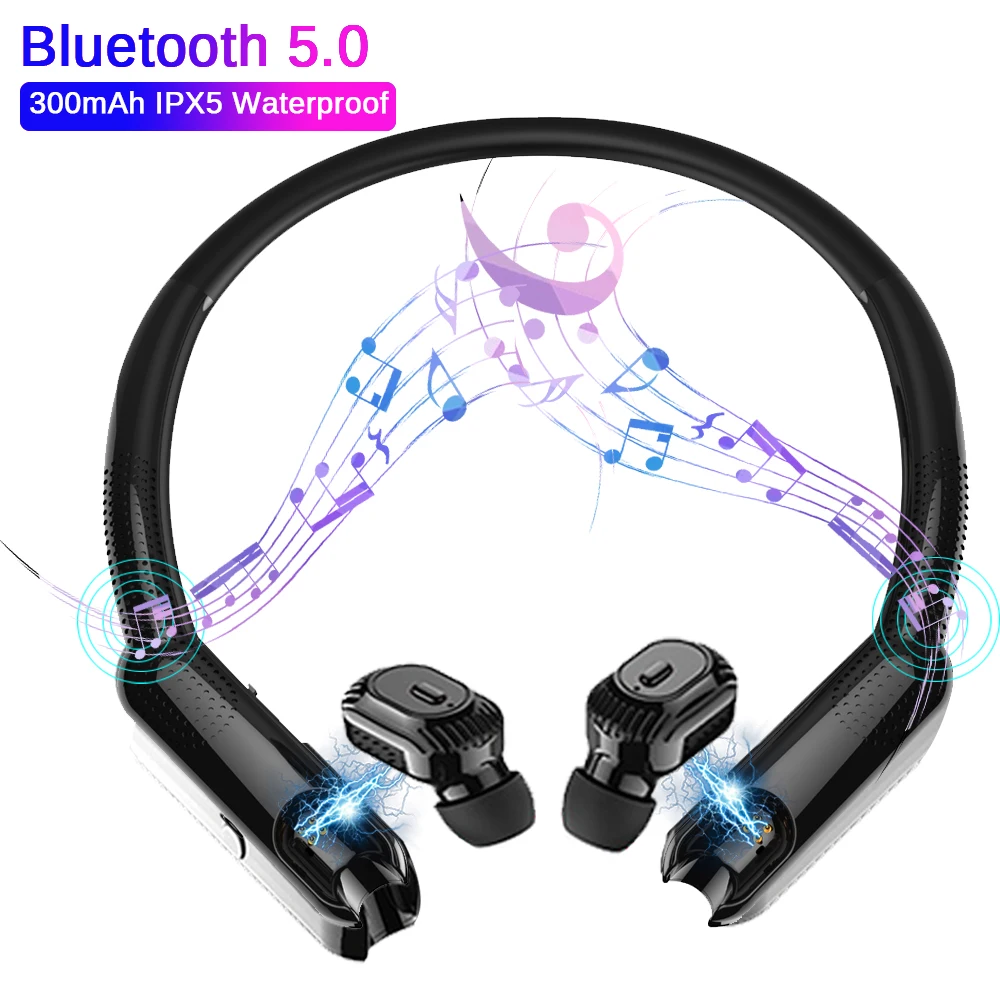 Teamyo TWS Bluetooth наушники включая портативное радио на шею HD стерео беспроводные